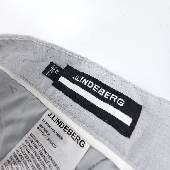 J. Lindeberg Vent Golf Shorts Old Money Preppy Sporty Tailored Knit Casual Gray - Picture 2 of 8
